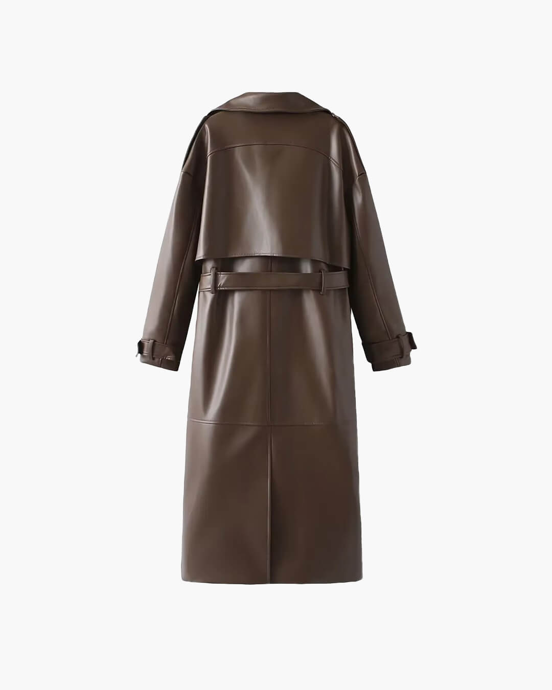 SOERA Cassy Faux Leather Maxi Trench Coat - Jackets - AV1764442362183661000 Brown S