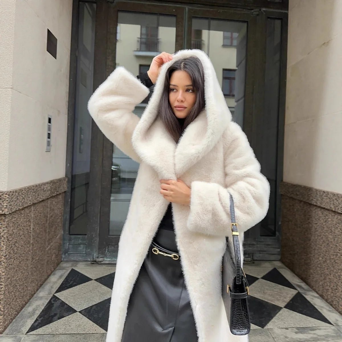 SOERA Chloe Hooded Long Coat - Jackets - 3256810008078456-;iS1766554851679401560 White XL