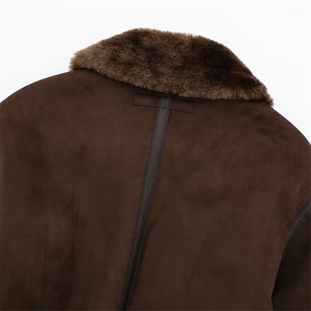 SOERA Esme Suede Short Bomber Jacket - Jackets - 1005006086971689-;sg1764703453922496199 Brown L