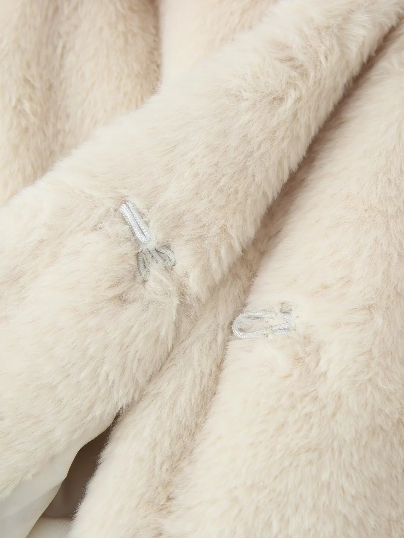 SOERA Farrah Faux Fur Coat with Belt - Jackets - 3256810101987871-;Ch1763625119772959543 Creme L