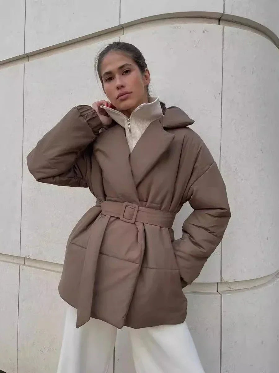 SOERA Jaime Belted Puffer Jacket - Jackets - 1005007472734778-;mx1766488746263504555 Dark Grey S