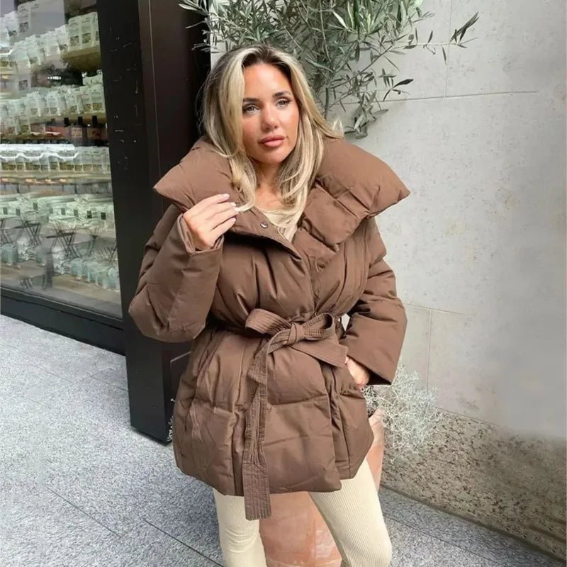 SOERA Miranda Puffer Jacket - Jackets - GT1762772375821465097 Brown S