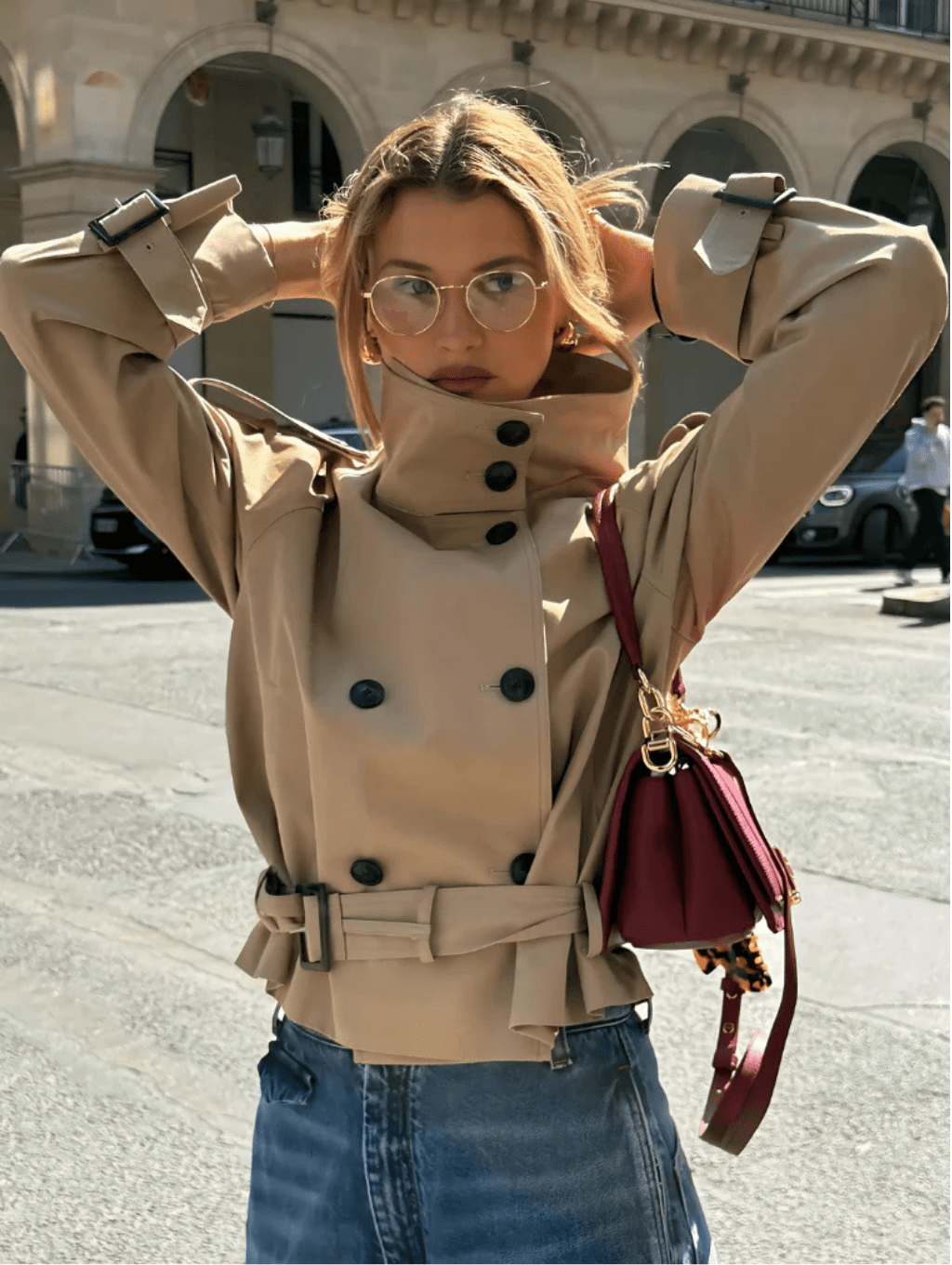 SOERA Sofie Cropped Trench Coat - Jackets - nM1761123527991060223 Beige XS