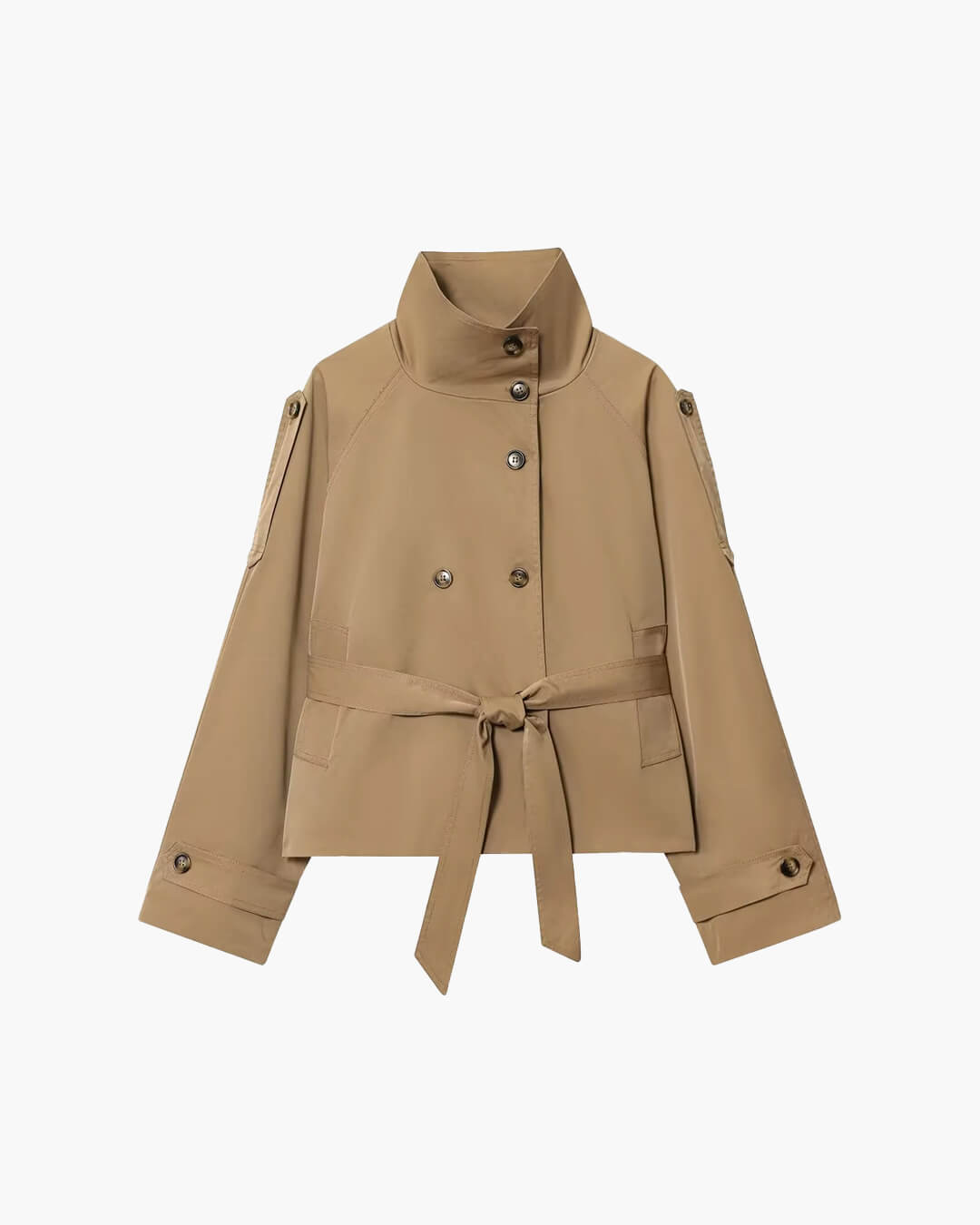 SOERA Sofie Cropped Trench Coat - Jackets - Pc1761123527991318734 Beige L