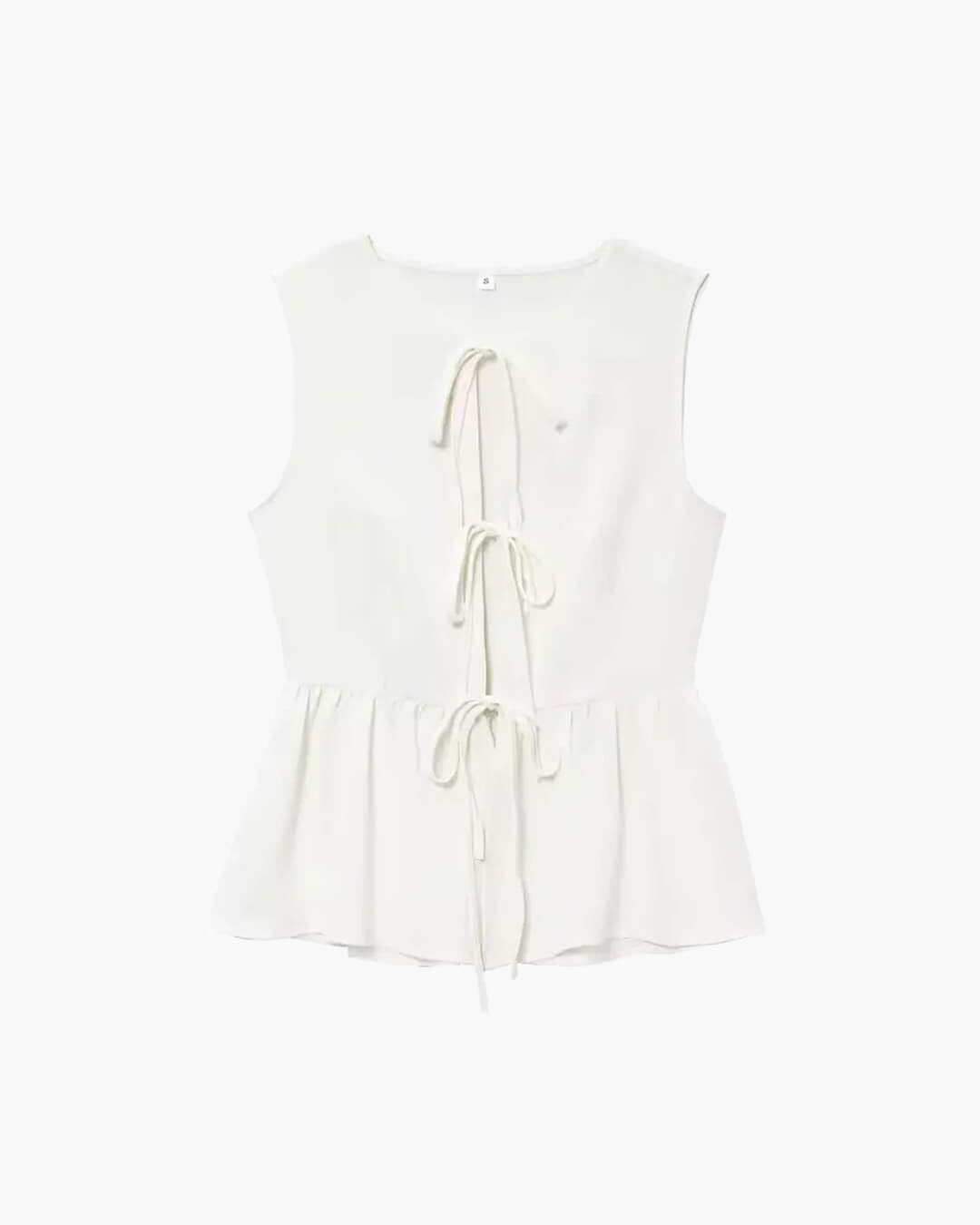 SOERA Vianne Tie Front Vest Trouser Set - Matching Sets -  White Suit S