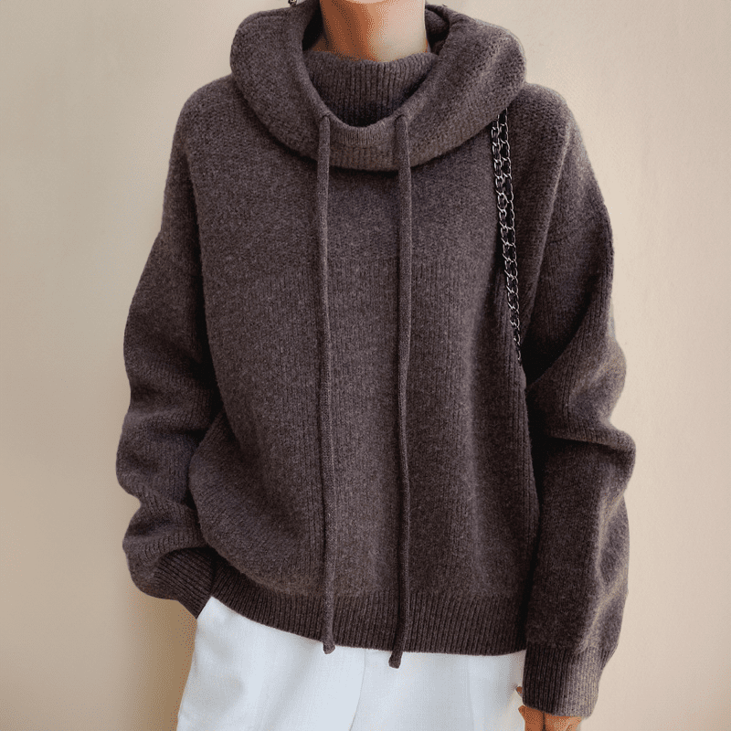SOERA Nicole Sweater with Hood - Pullover - FD1766554776530692330 Brown S