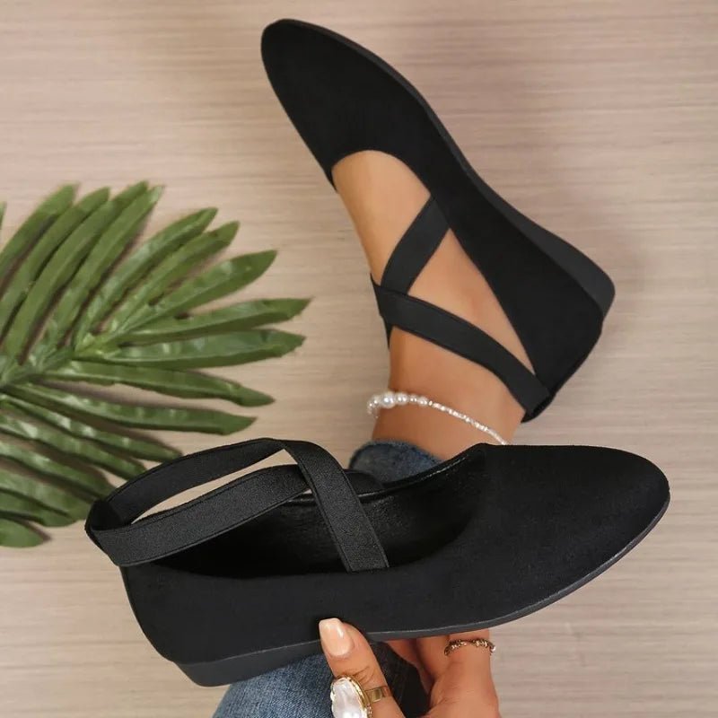 SOERA Anais Pointed Toe Cross - Strap Ballet Flats - Shoes -  40