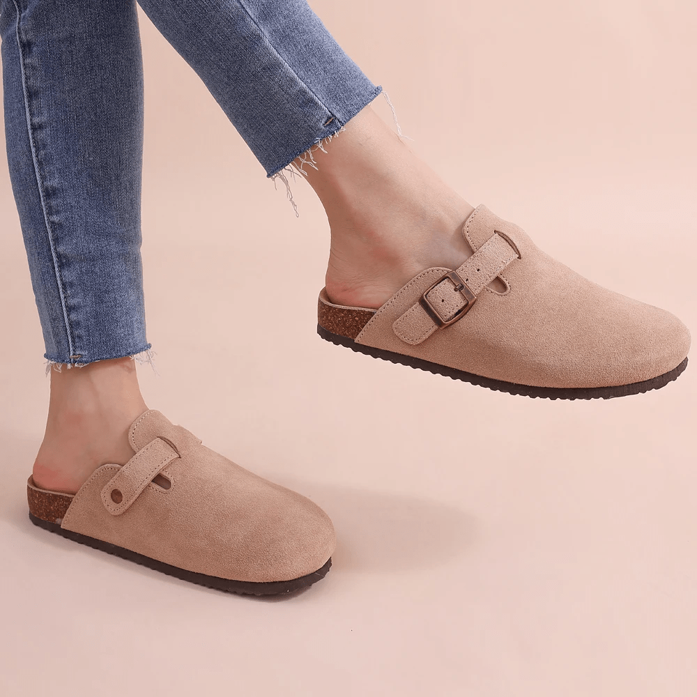 SOERA Minerva Adjustable Buckle Slip - On Sandals - Shoes -  Beige 36