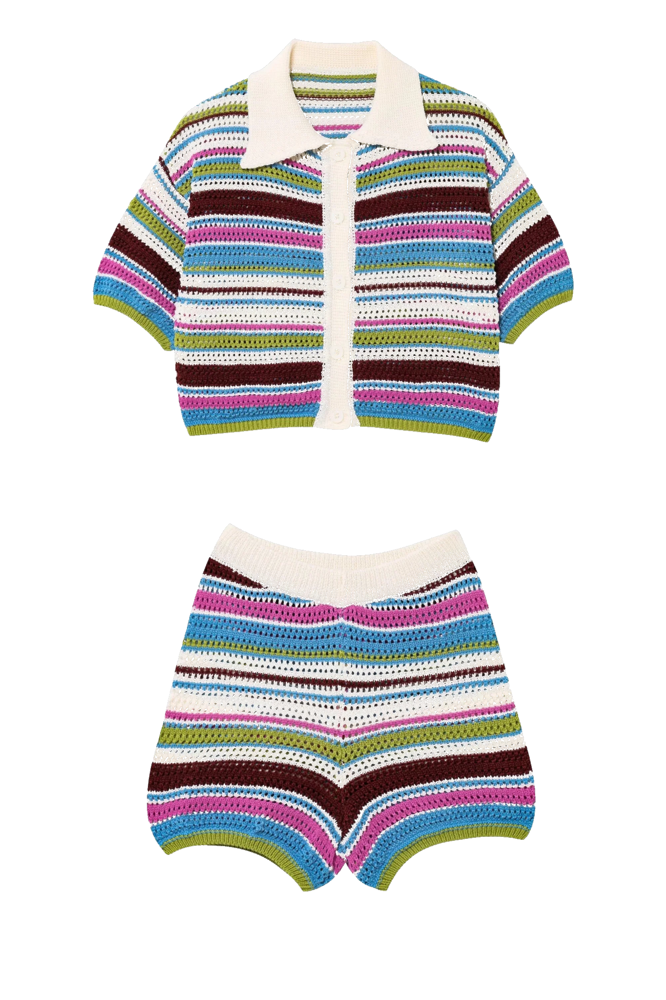 Conjunto coordenado riscado Sophie em crochet