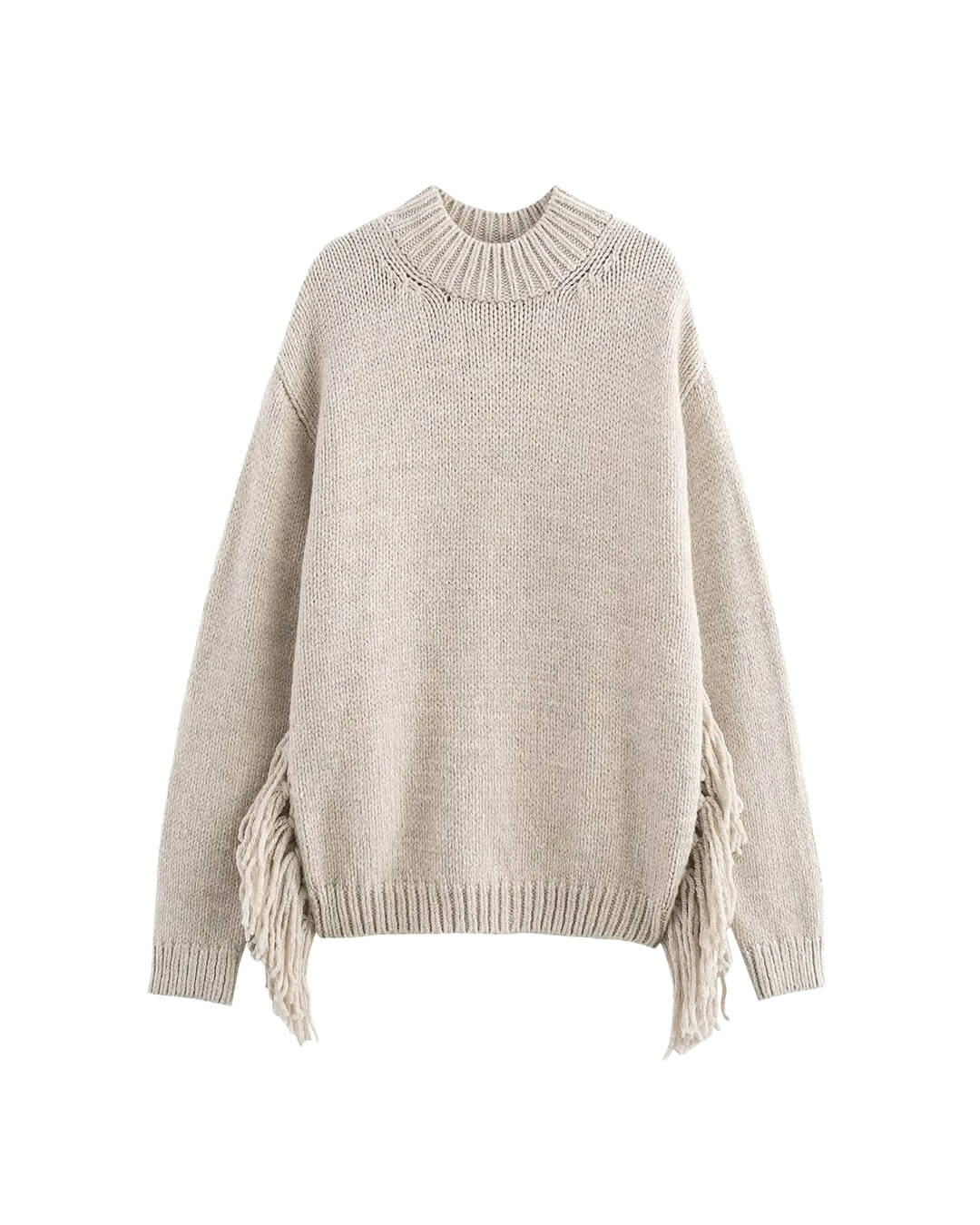 SOERA Kelly Tassel Knit Sweater - Sweater - SOERA-055747-GRE-M-79779 M