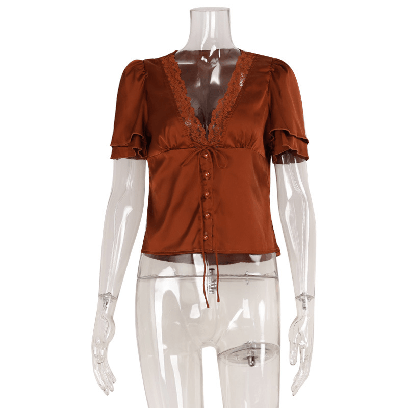 SOERA Beatrice Blouse - Tops -  Rust Orange S