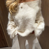 Camisola de Mohair com Ombros Descobertos Meryl