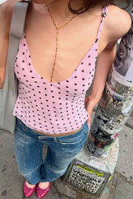 Top Cami Decote em V Tatum com Bolas